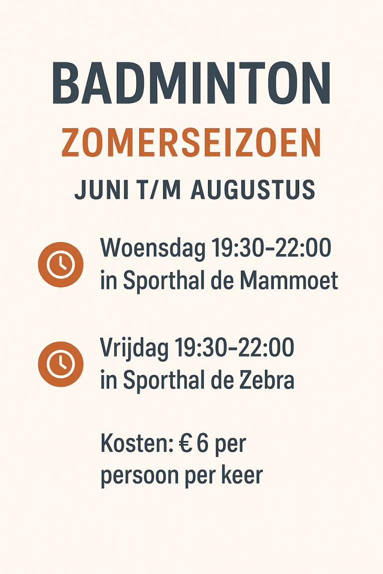 Zomer badminton